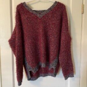 Burgundy and navy sweater from Spain